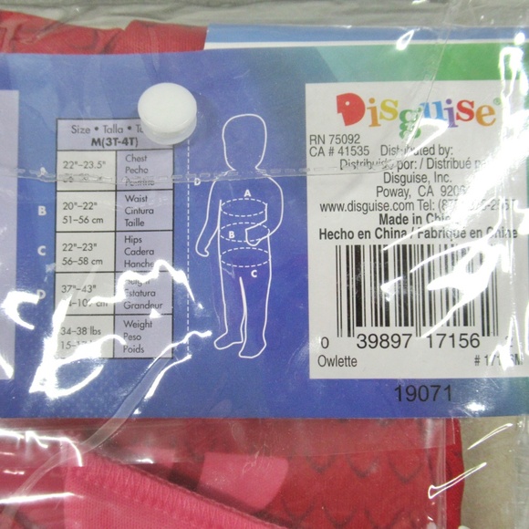 PJ Masks Owlette Red Halloween Costume With Detachable Cape Toddler Girls 3T/4T - Picture 12 of 13